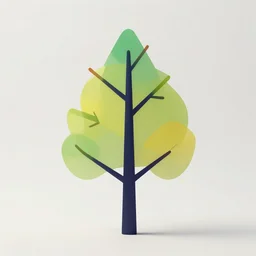 tree but minimalistic concept art by frank stella, colorful, vray, depth of field, trending on artstation, minimalism