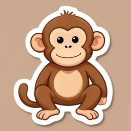 happy monkey sticker