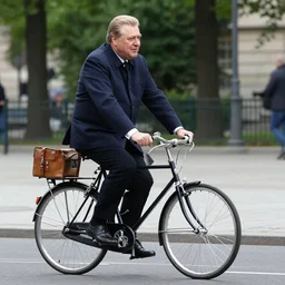 lech kaczynski riding a bike by picasso