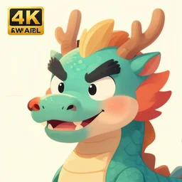 playful, happy, cheeky asian dragon's head close up, looking left, illustration, artstation, award winning, 4 k