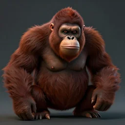 peaceful looking m orangutan. japanese monk character, scary, gruffness, interesting 3 d character concept by square enix, in the style of league of legends, hyper detailed, cinematic, final fantasy, character concept, ray tracing, fur details, maya, c 4 d, artstation