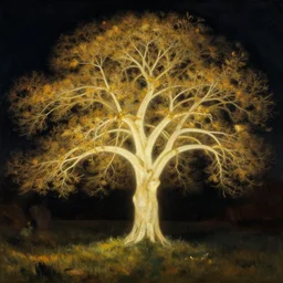 a tree made of light painted by thomas cole