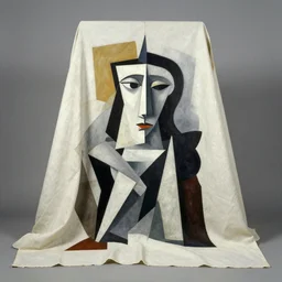 a 1 9 7 0 s photograph of a photo studio with a cloth draped over it, ultrafine, by kay sage, behance, cubism, cubism, angular, vray tracing