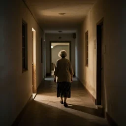 grandma's hallway night time nostalgic