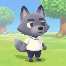 saul goodman as an animal crossing wolf
