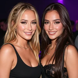 “high quality image of paris hilton and ayesha erotica realistic faces clubbing in a club, realistic 8K HD”
