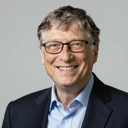 portrait photograph of bill gates grinning, by yousuf karsh, highly detailed, dslr photography