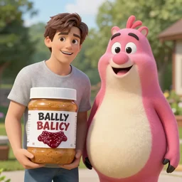 fin and jake with a peanut butter and jelly belly
