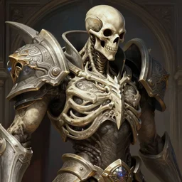 skeletor, closeup, D&D, fantasy, intricate, elegant, highly detailed, digital painting, artstation, concept art, matte, sharp focus, illustration, hearthstone, art by Artgerm and Greg Rutkowski and Alphonse Mucha