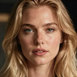 a high-resolution extreme closeup portrait photo of a beautiful blonde hair woman, beautiful low light, style Steve McCurry Octane render 8k