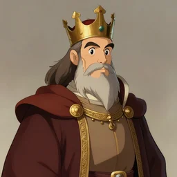 portrait of medieval old king, artstation detailed cartoon, elegant digital painting, concept art, smooth, sharp focus illustration, don bluth, makoto shinkai ghibli, tom whalen, moebius, akihiko yoshida