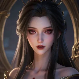 gentle vampire, slender girl, wonderful eyes, 8 k hd, unreal engine, octane visualization in the artistic style of finnian mcmanus, john park and greg rutkowski, shining light, detailed and complex environment, art station trends, beautiful colors