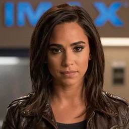 close-up of Demi Lovato as Dana Scully in an X-Files movie directed by Christopher Nolan, movie still frame, promotional image, imax 35 mm footage