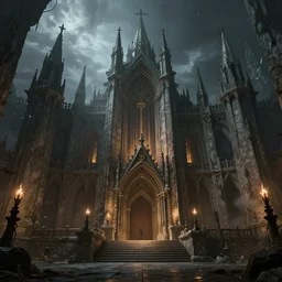 The great hall of the mountain king. hyper realistic, dungeons and dragons