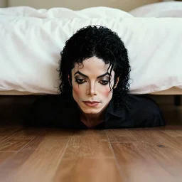 michael jackson hiding below a bed