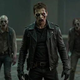 film still of zombie zombie Hawkeye as a zombie in new avengers movie, 4k