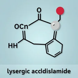 skeletal formula of lysergic acid diethylamide