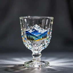 a glass made of crystal decorated