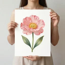 woman holding flower artwork by cuno amiet