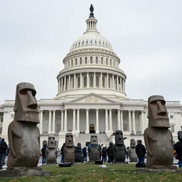 Photo of the United States Capitol on January 6 under siege by moai, reuters