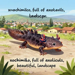 “ xochimilco, full of axolotls, beautiful, landscape ” - n 6