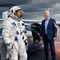 bezos pilots an eva