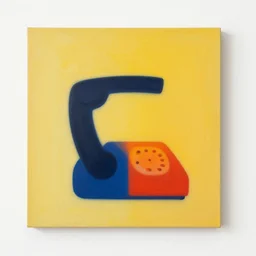 telephone but minimalistic art by frank stella gilleard james, whalen tom, colorful, soft light, trending on artstation, minimalism