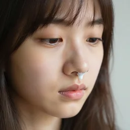 a little woman living inside of a nose covered in snot
