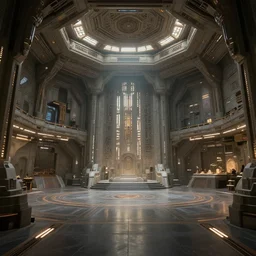 interior of a jedi temple, concept art, detailed, 4 k, artstation