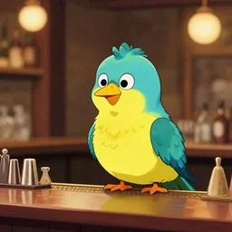 big bird at the bar