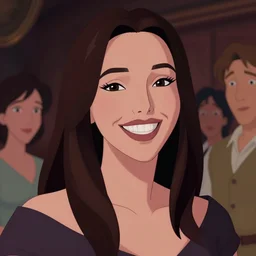 portrait of laughing monica bellucci, cel shaded vector art, toon shading, behance, hd by lois van baarle, artgerm, helen huang, by makoto shinkai and ilya kuvshinov, rossdraws, disney animation still