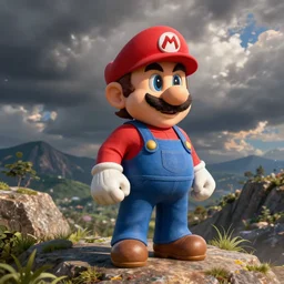 Mario in the style of Alex Ross