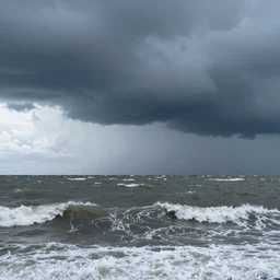 a storm at sea
