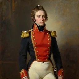 sasha grey dressed as french military general from 1 7 8 0, oil painting