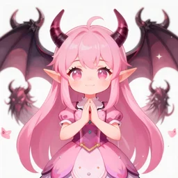 immortal novice vampire princess summons demons from hell cute colorful pink 4 k high definition artstation trending path traced contrast light and dark colorful bokeh massive scale cinematic breathtaking happy, art by greg rutkowski