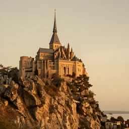 castle, velvia, warm color palette, lonely, on a cliff edge