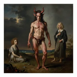 full color joel peter witkin photo of the devil, annie liebovitz, bosch, odd nerdrum