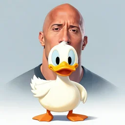 duck with dwayne johnson's face