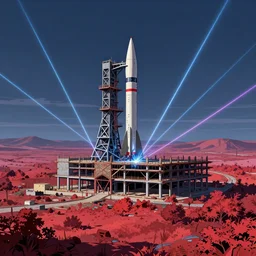 a beautiful photorealistic anime illustration of unfinished building nature industrial architecture missile launch facility building by antoni gaudi, magic realism nature nightvision tundra laser synthwave infrared landscape, archdaily, wallpaper, highly detailed, trending on artstation.