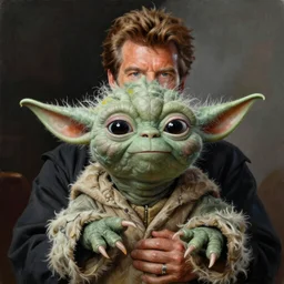 ultra realistic portrait painting of tom selleck as yoda, art by frank frazetta, 4 k, ultra realistic, highly detailed, epic lighting