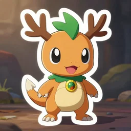 cute miss mascot arcko arcko treecko super hero sticker art, cronobreaker, beeple game icon