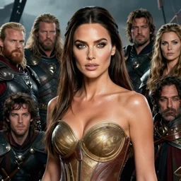Olivia Culpo as a warrior princess at the battle of helms deep, styling by Tom Eerebout & Sandra Amador, clear makeup, clean hair, dry skin, clear skin, airbrushed, bright eye makeup, warrior body, photo by mario testino, Stanley Artgerm Lau, Rossdraws, christophe young, Siwoo Kim, MIhail Spil-Haufter, carlos ortega elizalde, 8k octane render, cinematic, hyper detailed, micro details, insanely detailed, trending on artstation, concept art, Peter Paul Rubens and Peter Mohrbacher style