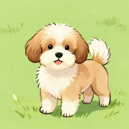 可 愛 い 犬 、 描 画 、 新 川 洋 司