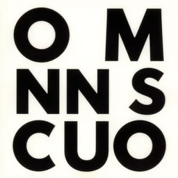 1960s advertisement, poster, black, red, brutalist, graphic design, Saul bass, the letters “O M N I S C U R O”