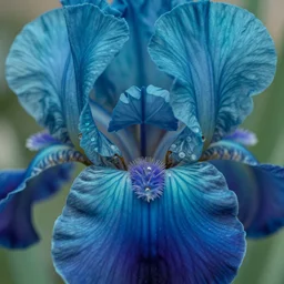 macro close-up of a beautiful deep turquoise color iris, with purple cybernetic implants, glassy, alert, crisp, detailed, 8K, 4K
