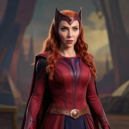 scarlet witch, cubism, nostalgia, very detailed texture, realistic shaded lighting, studio quality, digital art, dynamic background, unreal engine 5 rendered, octane rendered, pinnacle studio, naturel, trending on artstation, art style by ian sprigger