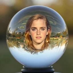 emma watson, glass ball, painting, ultra realistic!!!, clear weather, golden hour, sharp focus