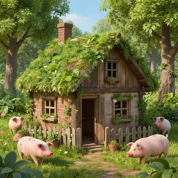 🌿🏡🐷, caspar david friedrich, lee madgwick, andrei riabovitchev, artstation, octane render, cry engine, graphics nvidia ray tracing, cgsociety