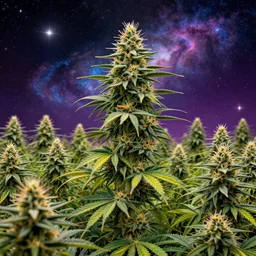 marijuana farm outdoor galaxy, concept art, trending on artstation, Beeple