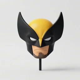 minimalist wolverine's head cute stick, masterpiece, trending on artstation